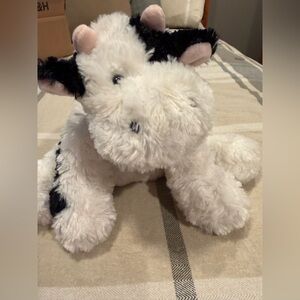 Unipak Designs Soft Plush Cow, Clean and Smoke Free Home, Black, White